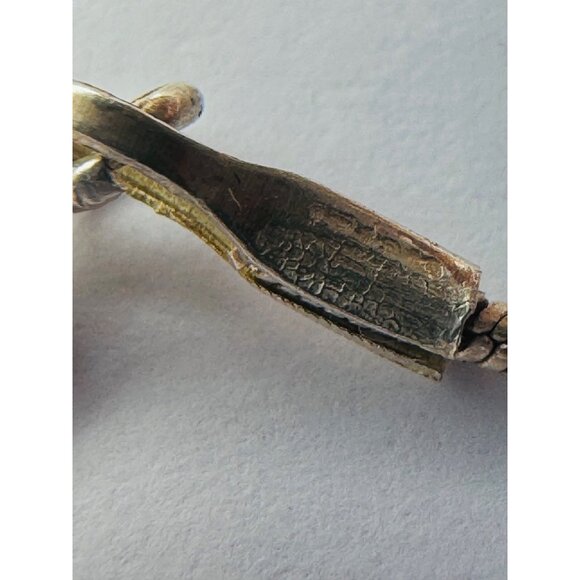 Vintage Estate Sterling Silver 925 Blue Topaz Pendant Necklace 17” Spring Ring, - Picture 8 of 10